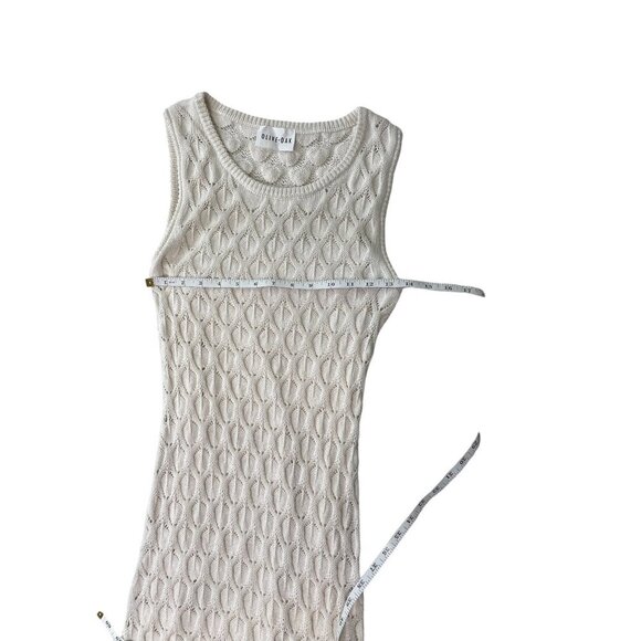 Olive & Oak Crochet Knit Maxi Dress Sleeveless Beachy Cottagecore Prairie - Picture 6 of 8